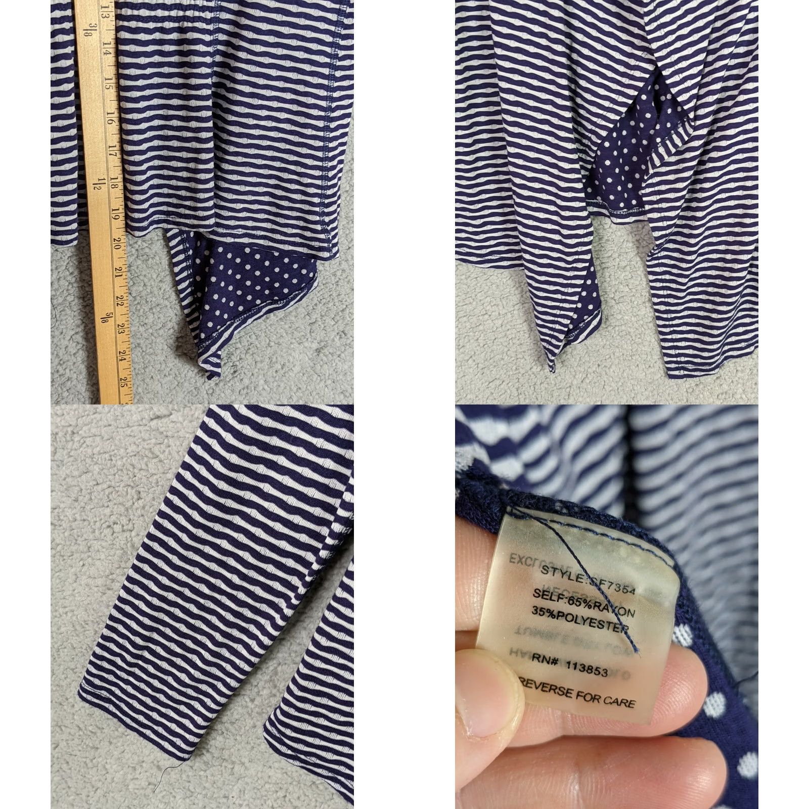 Market Market spruce Women's knit top blue white open front long sleeve size M Size M / US 6-8 / IT 42-44 - 8 Thumbnail