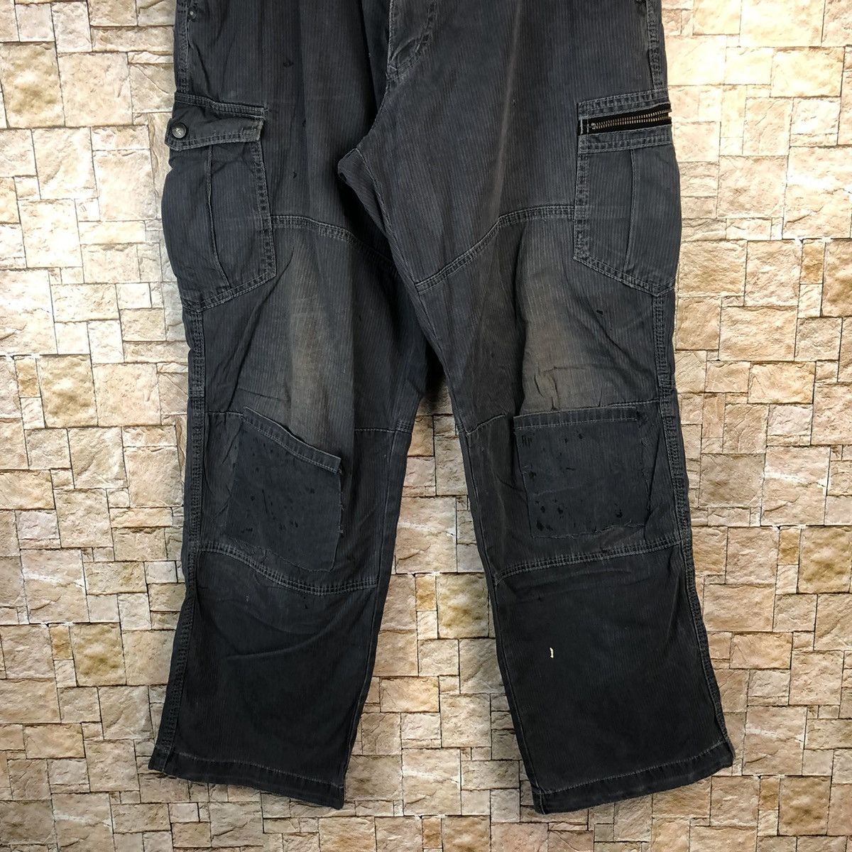 Japanese Brand Dogman Dark Blue Cargo Multipocket Pants #A1028 Size US 32 / EU 48 - 3 Thumbnail