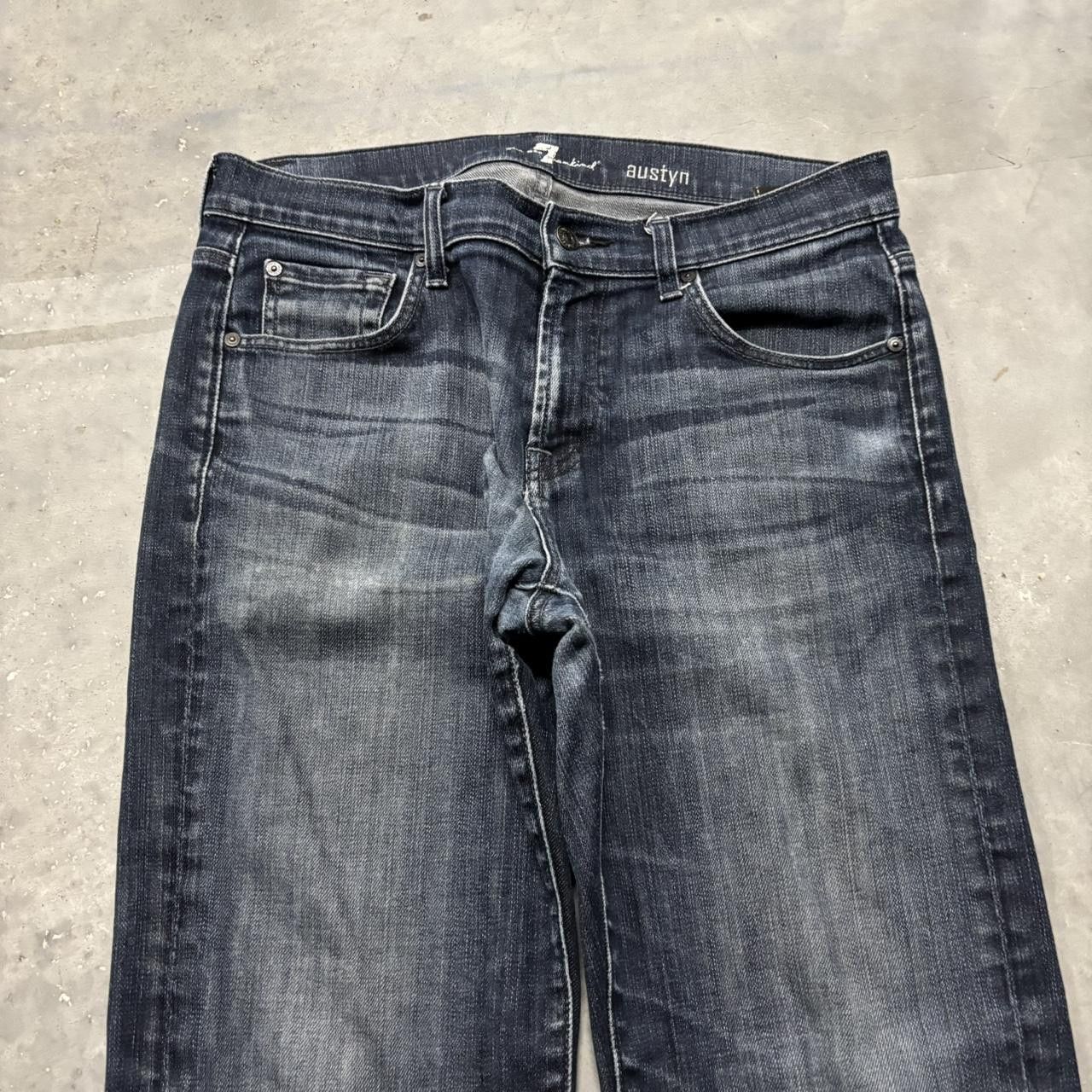 Japanese Brand × Vintage Crazy Vintage Y2K/2000s Grunge Dark Wash Denim Jeans! Size US 33 - 5 Thumbnail