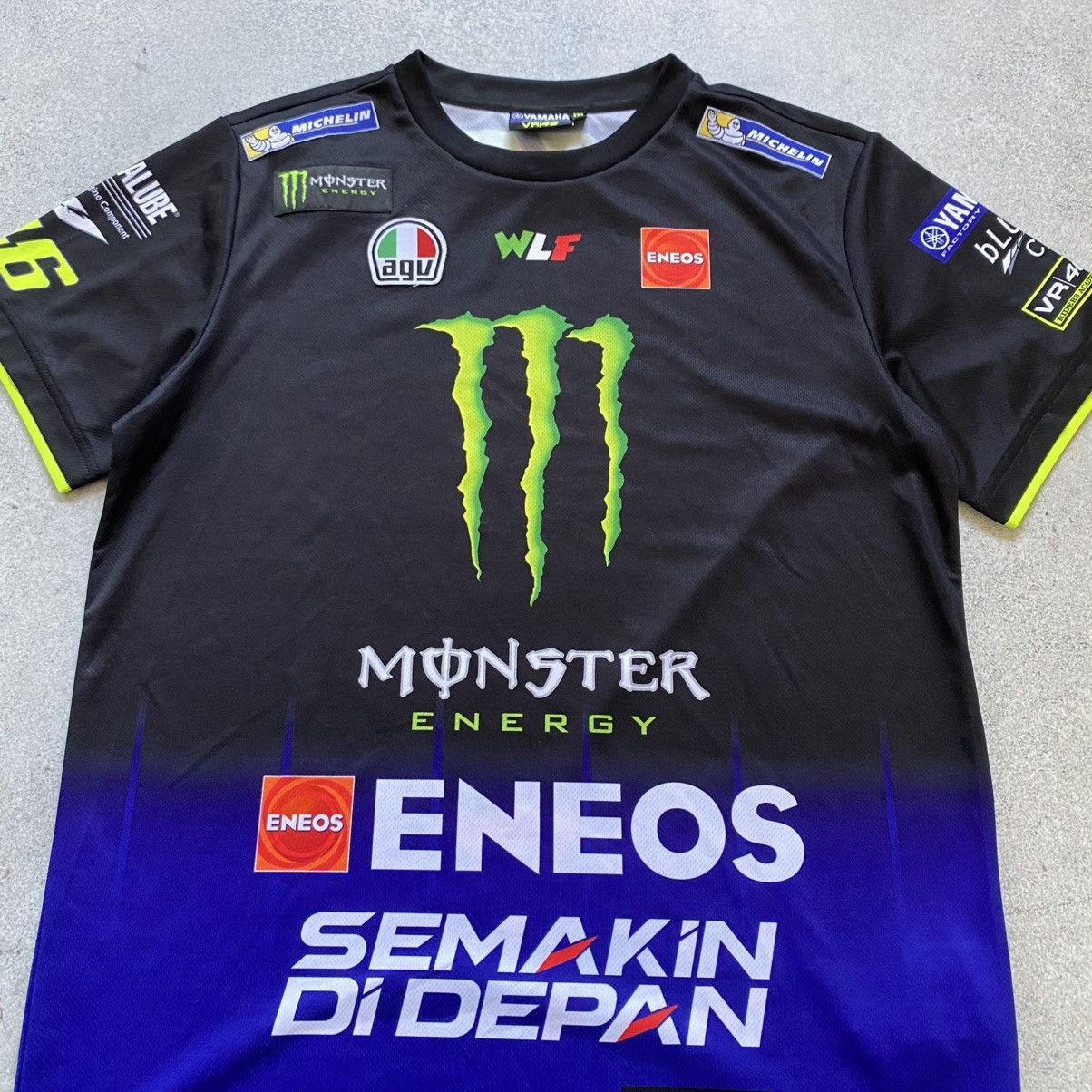 Dainese Yamaha VR46 Vintage Monster Energy Racing Moto Jersey Size US M / EU 48-50 / 2 - 2 Thumbnail