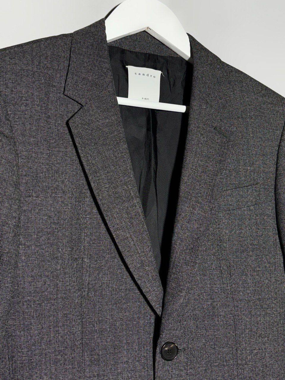 Sandro Sandro Paris Tailored Wool Blazer Jacket Size XL / US 12-14 / IT 48-50 - 4 Thumbnail