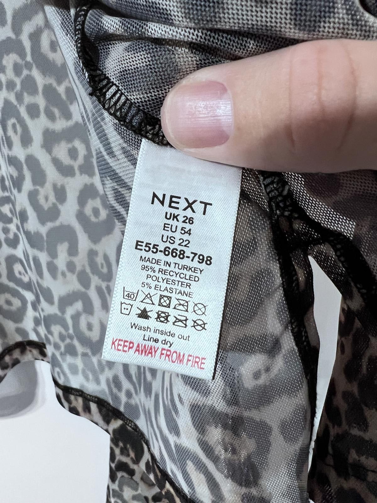 NEXT Next Leopard Print Sheer Shirt – UK 26 Size 3XL / US 20-22 - 5 Thumbnail