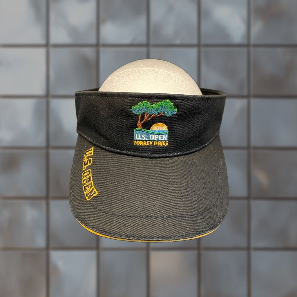 Vintage Ahead US Open Hat One Size Black Visor Strapback Golf Torrey Pines 2008 Mens Size ONE SIZE - 1 Thumbnail