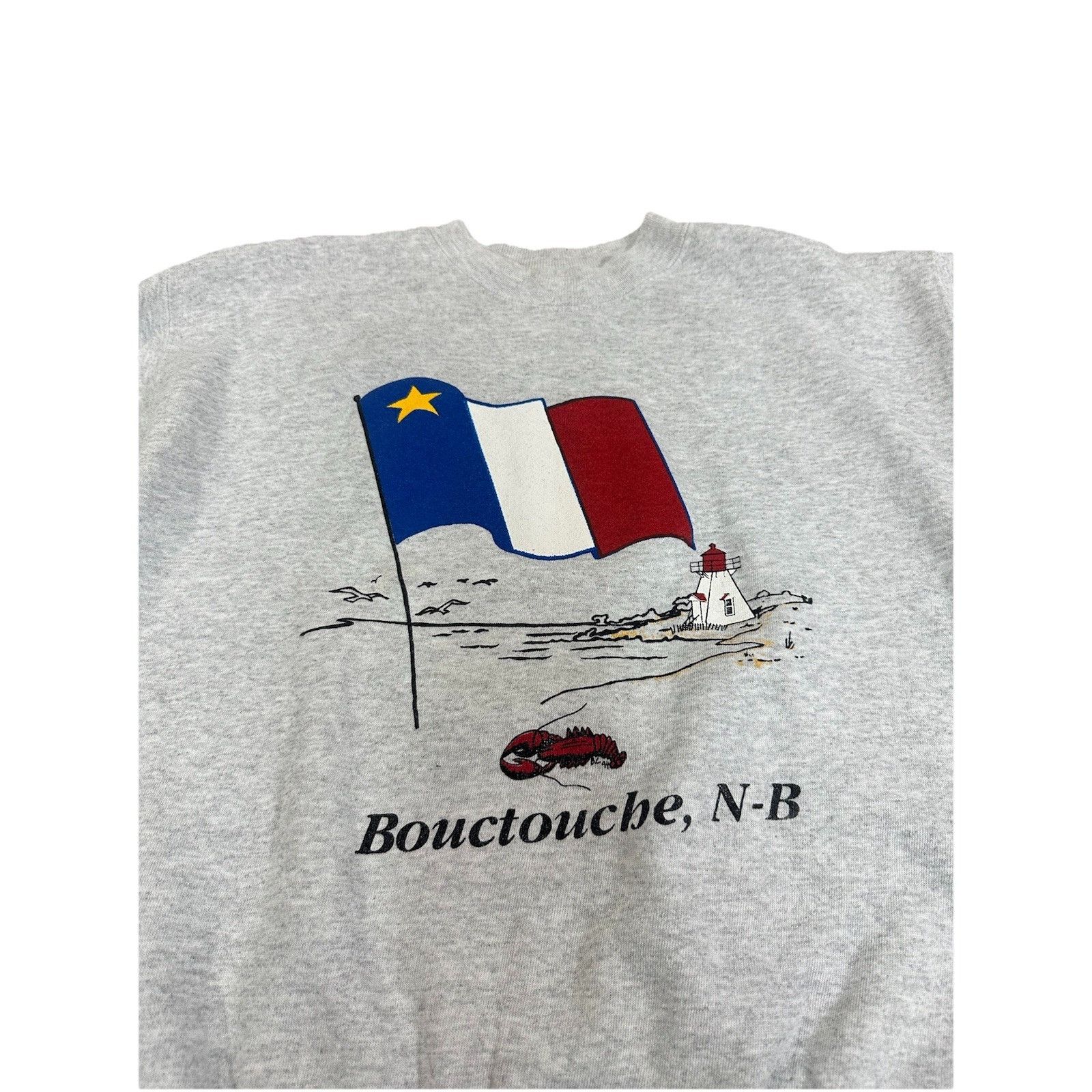Hanes Vintage Bouctouche New Brunswick Tourist Sweater Crab Lobste Size US M / EU 48-50 / 2 - 2 Thumbnail