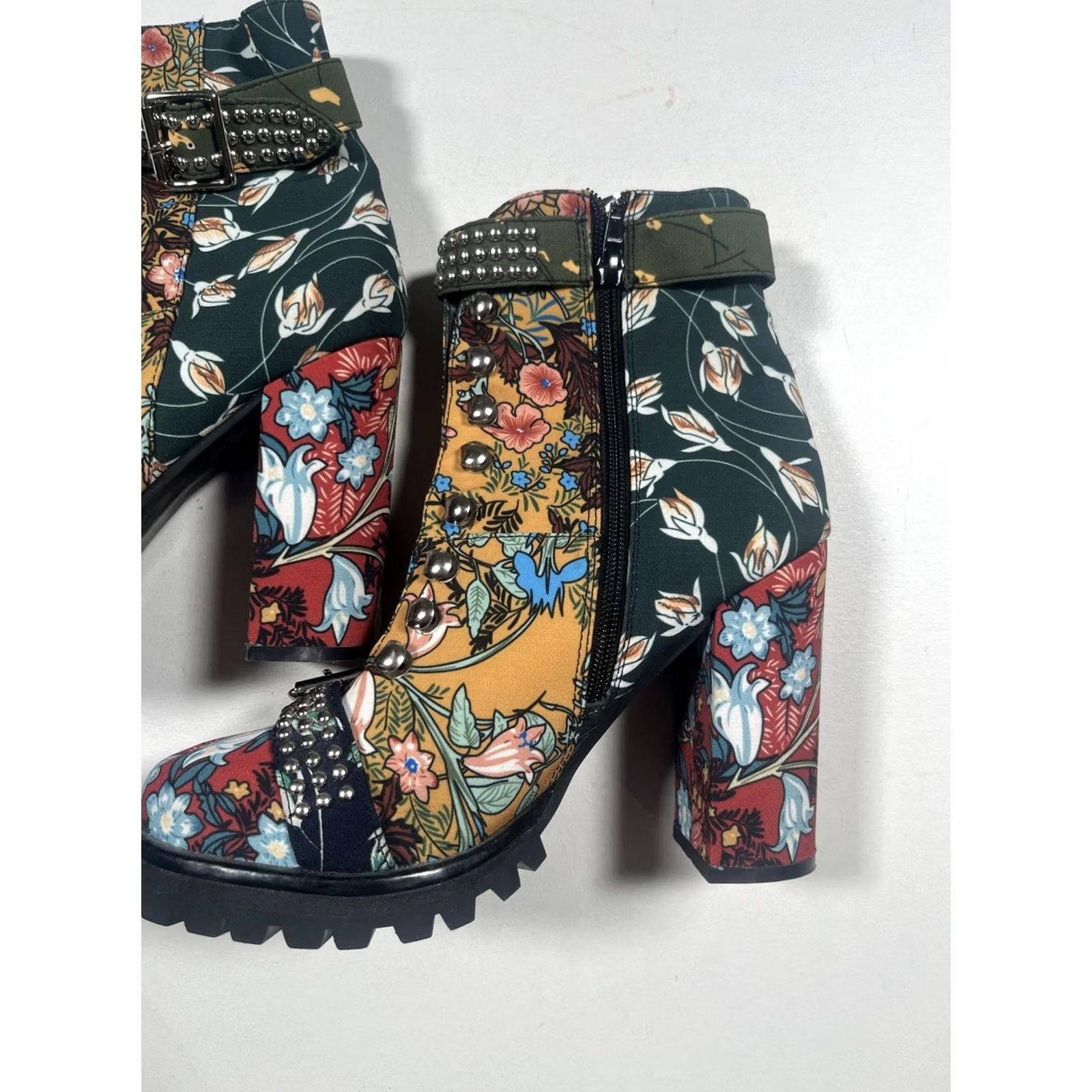 Jeffrey Campbell Jeffrey Campbell Lilith Block Chunky floral ankle heel boots Women's Size 9.5m Size US 10 / IT 40 - 7 Thumbnail