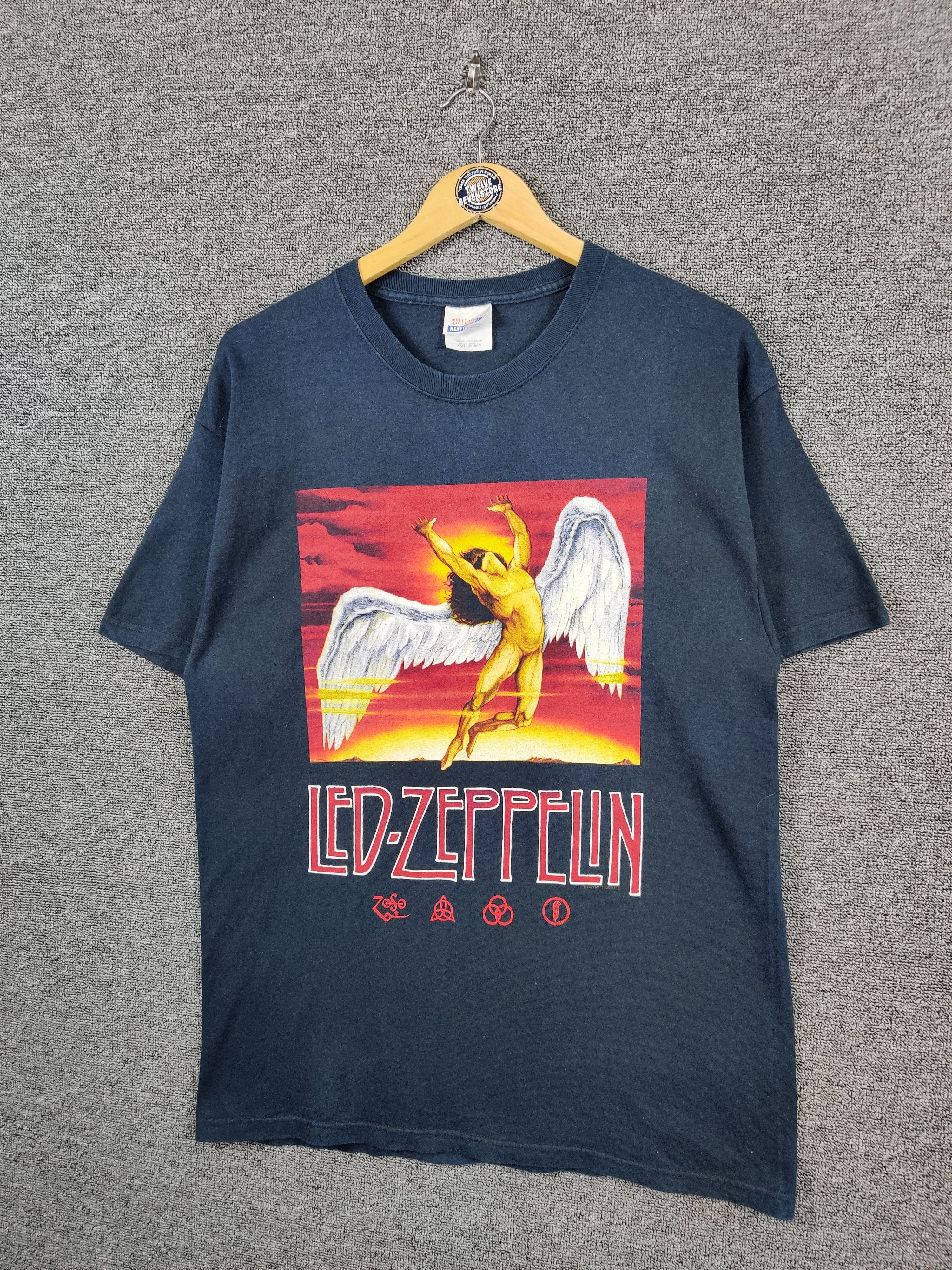 Band Tees Vintage Led Zeppelin Swan Song Rock Band Tee Tshirt Size US L / EU 52-54 / 3 - 2 Thumbnail