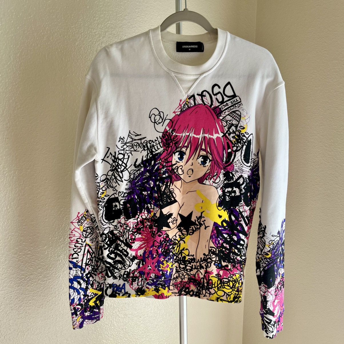 Dsquared2 Dsquared2 Japanese Manga Graffiti Print Sweatshirt Size M Size US M / EU 48-50 / 2 - 1 Thumbnail