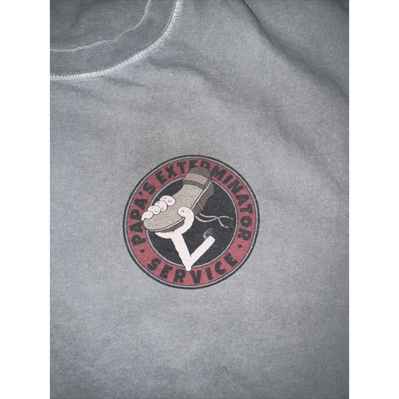 Other Vintage Crazy Shirts Papa Exterminator T-Shirt Grey XL 23x28 Size US XL / EU 56 / 4 - 6 Thumbnail