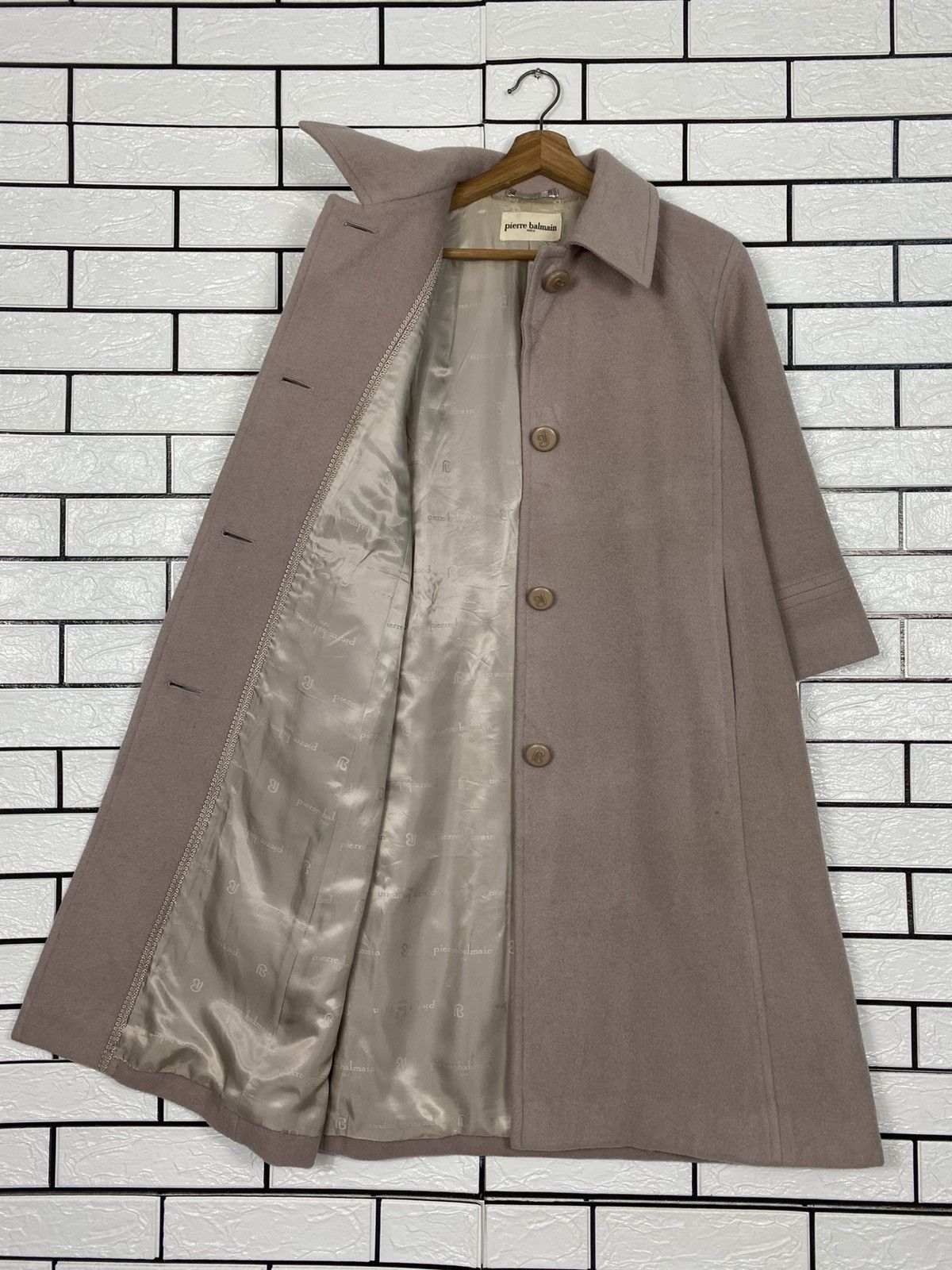 Japanese Brand Vintage Long Jacket Wool Pierre Balmain Size US M / EU 48-50 / 2 - 13 Thumbnail