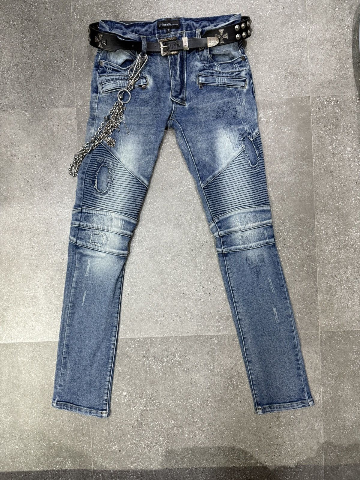 In The Attic In the attic homme denim biker pants Size US 30 / EU 46 - 16 Thumbnail