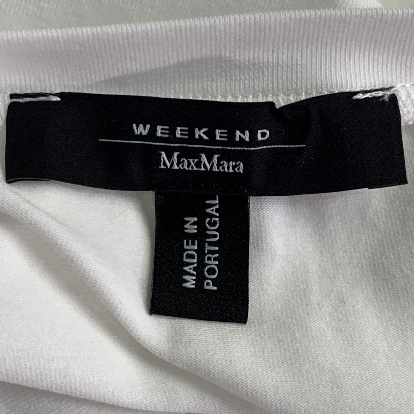 Max Mara L White Cotton Jersey 3/4 Sleeves Crew Neck Pullover Size L / US 10 / IT 46 - 5 Thumbnail