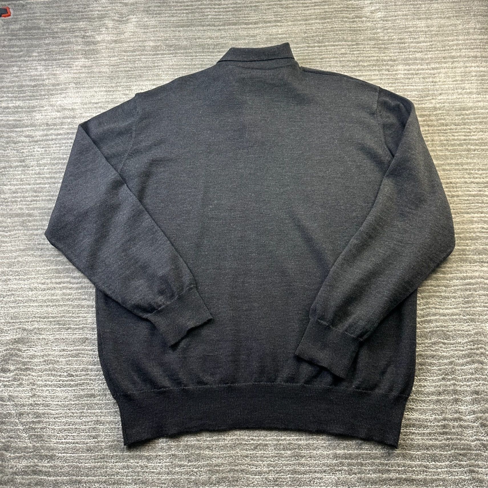 Vintage RR Casuals Polo Shirt Mens XL Gray Wool Knit Polo Shirt Casual Activewear Golf 90s? Size US XL / EU 56 / 4 - 2 Thumbnail