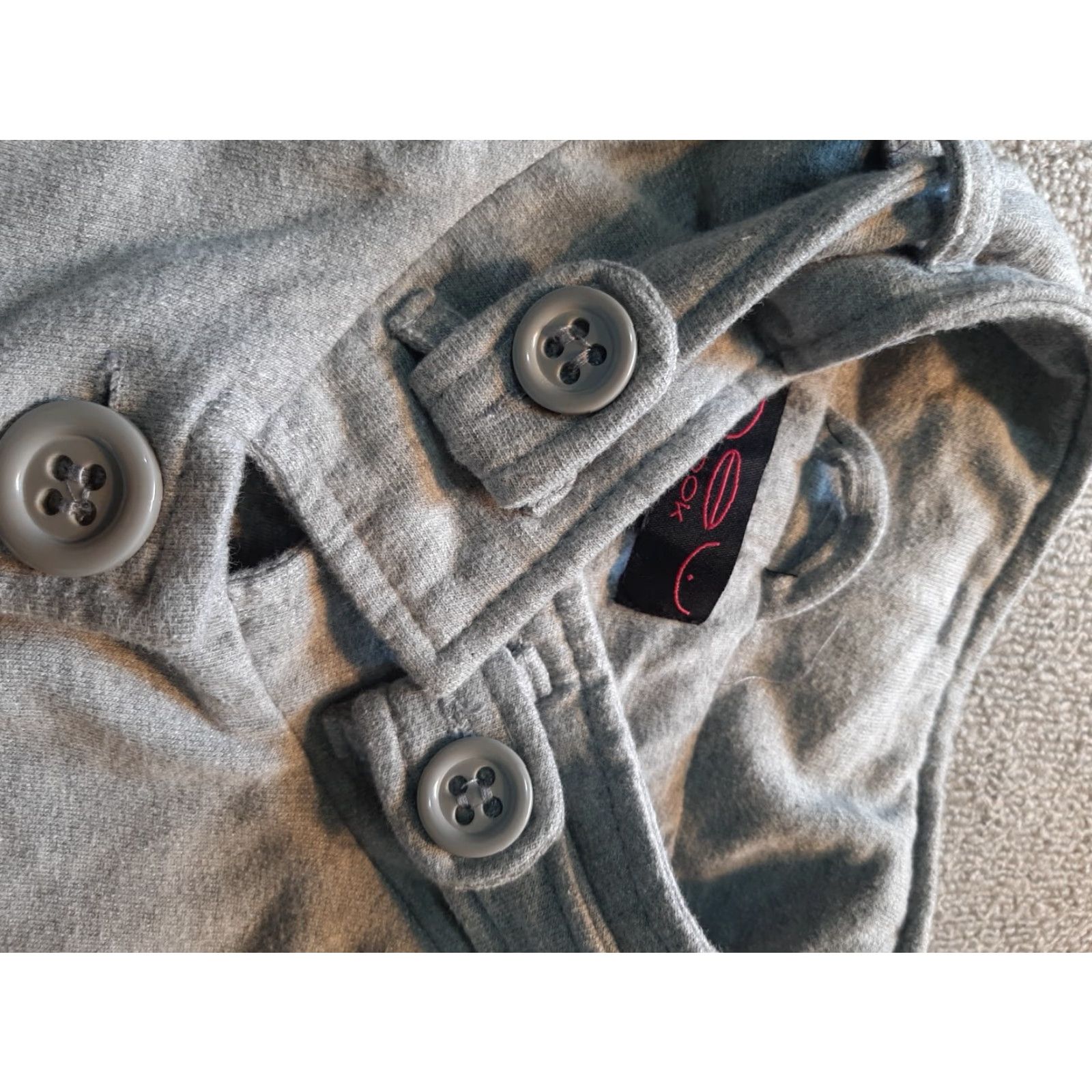 New Look NEW LOOK Womens Jacket L 3/4 Sleeve Gray Cotton 4 Pocket Casual Workwear Formal Party/Cocktail Travel Shirt? Size L / US 10 / IT 46 - 2 Thumbnail