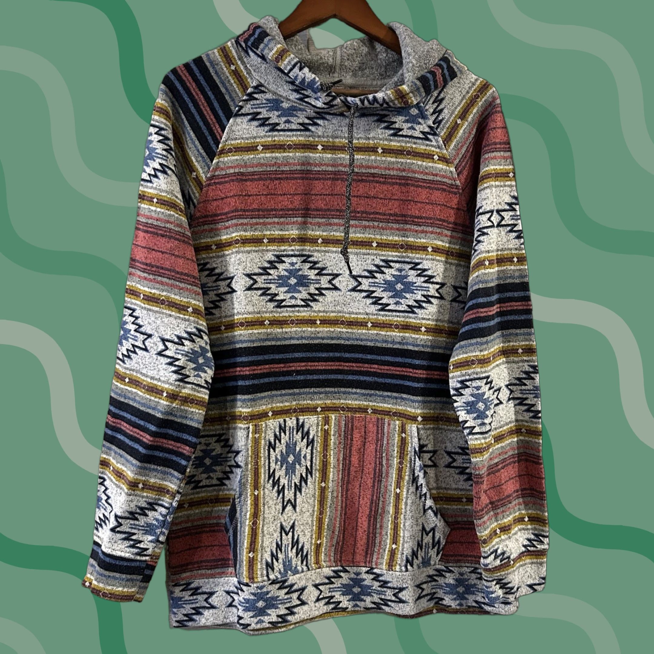 CLOT Brooklyn Cloth Desert Hooded Sweatshirt Aztec Southwestern Hoodie Mens XL Multi-Color Size US XL / EU 56 / 4 - 1 Thumbnail