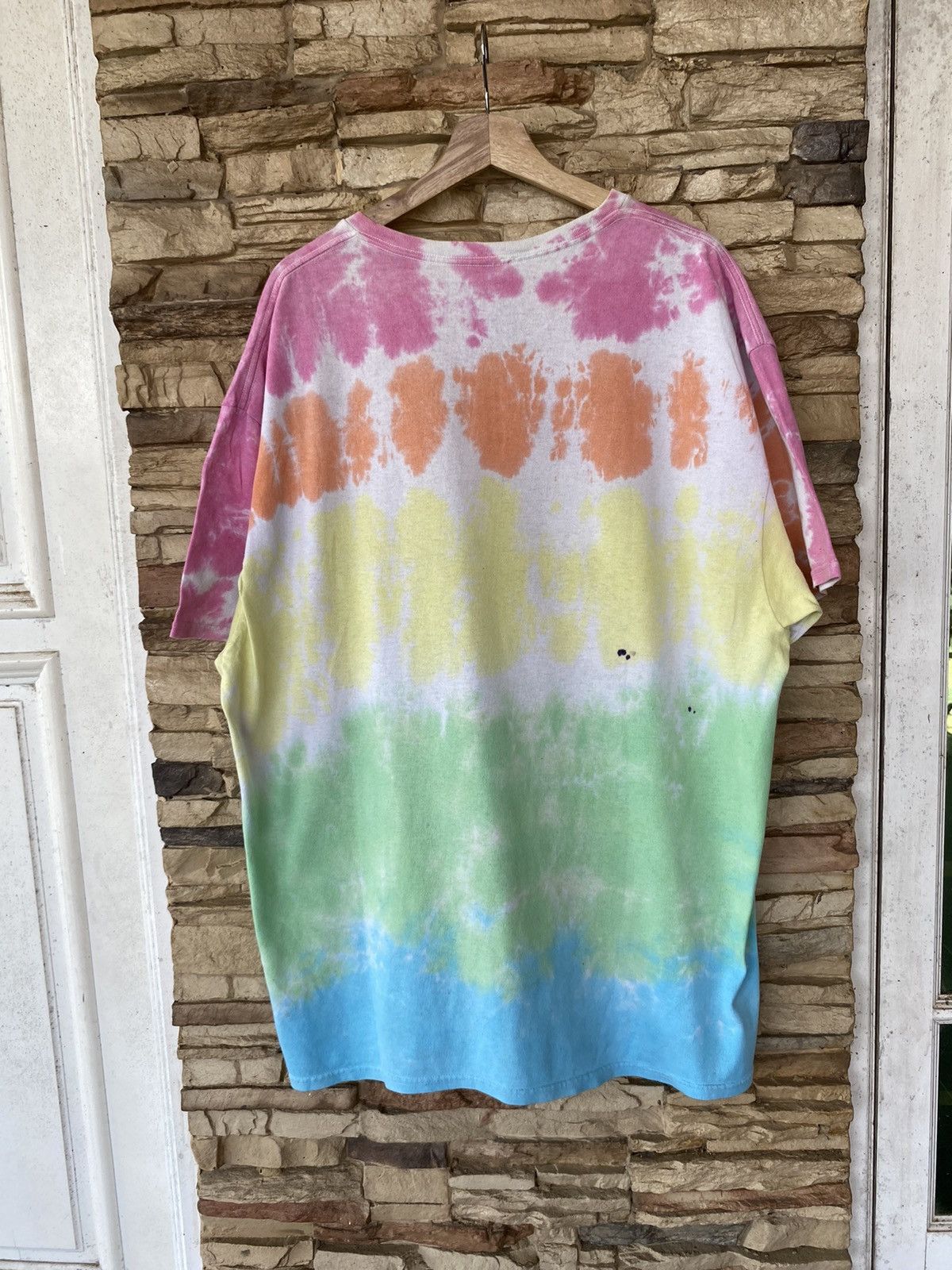 Vintage Woodstock Liquid Blue Tie Dye Tshirt Band Tees Size US XXL / EU 58 / 5 - 7 Thumbnail