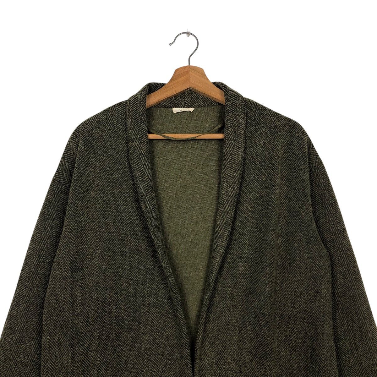 Designer Vintage Buttonless Cardigan Jacket Yerse Herringbone Design Size US M / EU 48-50 / 2 - 6 Thumbnail