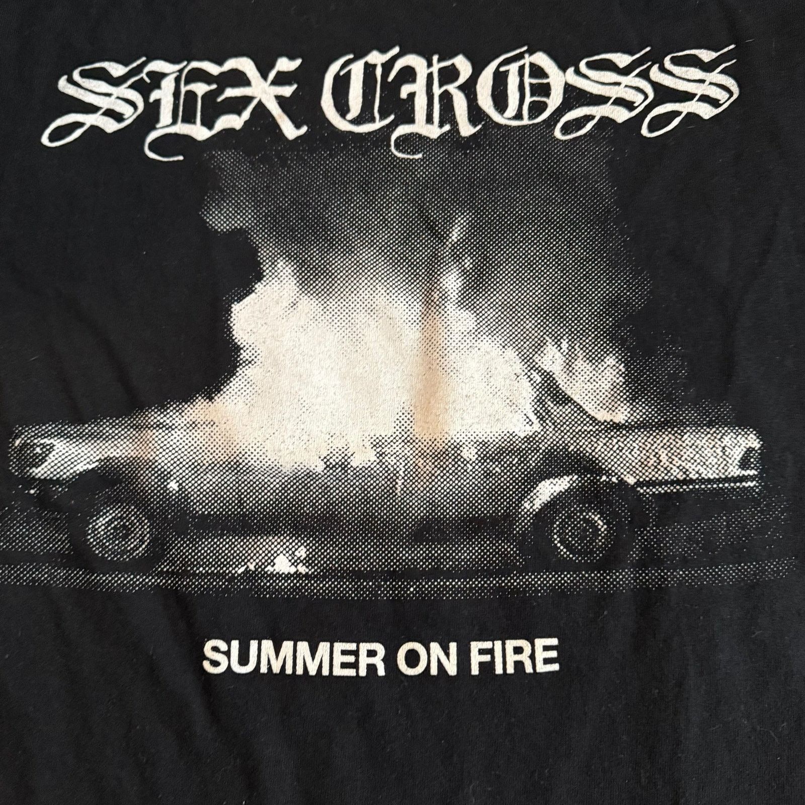 Band Tees Sex Cross Band Summer On Fire Shirt Size XL Old Wounds Goth Size US XL / EU 56 / 4 - 2 Thumbnail