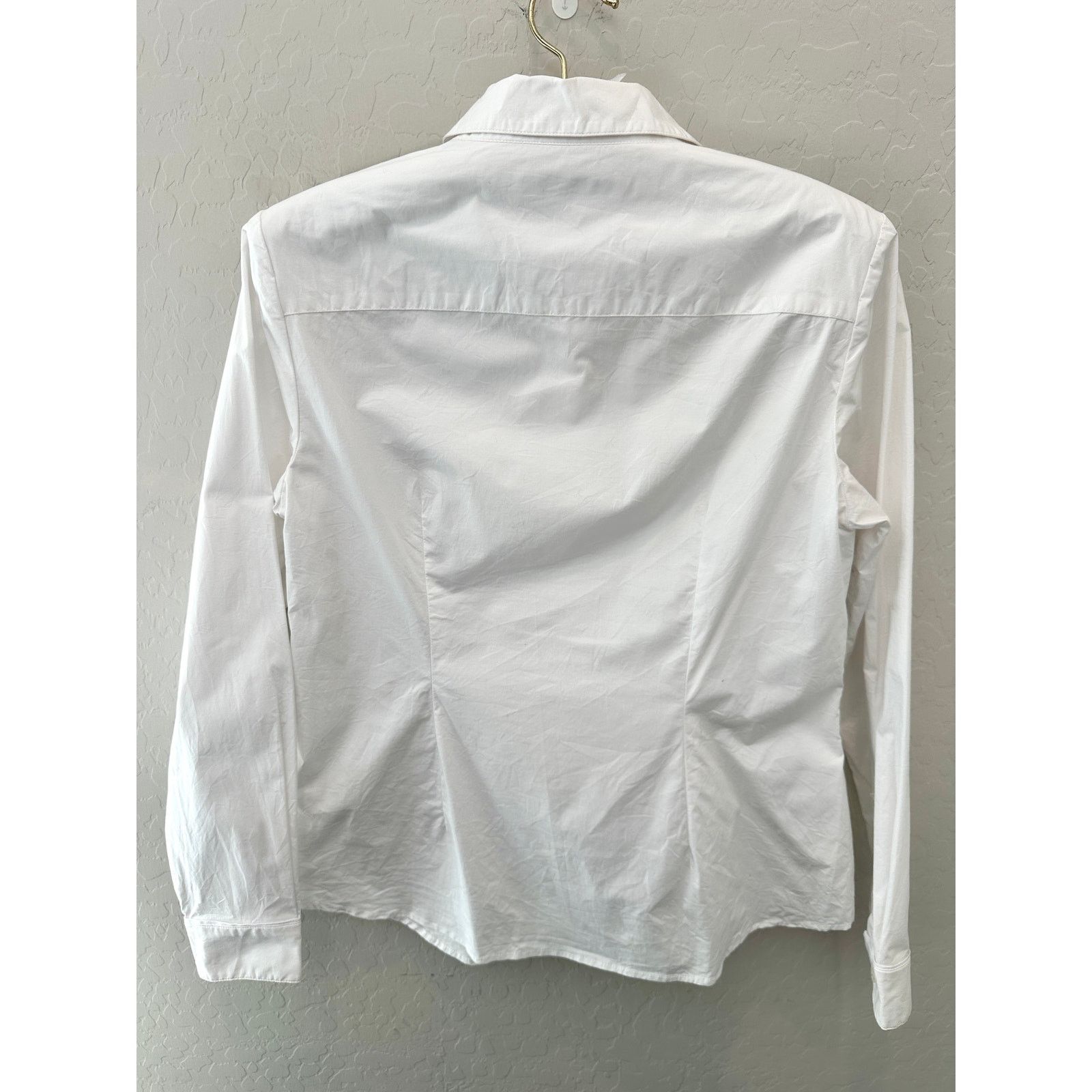 Boden BODEN | Petite White Cotton Blend Classic Button Up Blouse Size M / US 6-8 / IT 42-44 - 4 Thumbnail