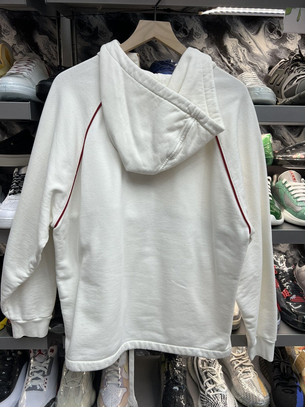 Gucci Gucci White Stripe PullOver Hoodie Size US XL / EU 56 / 4 - 2 Thumbnail