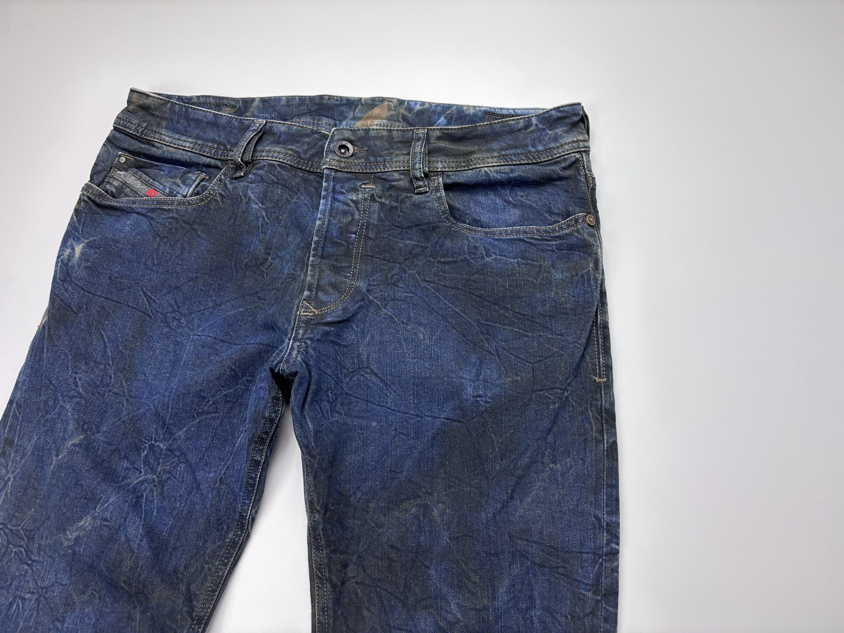 Diesel Mens Diesel Sleenker-d Marble Wash Deinm Jeans Blue Size 32 Size US 32 / EU 48 - 2 Thumbnail