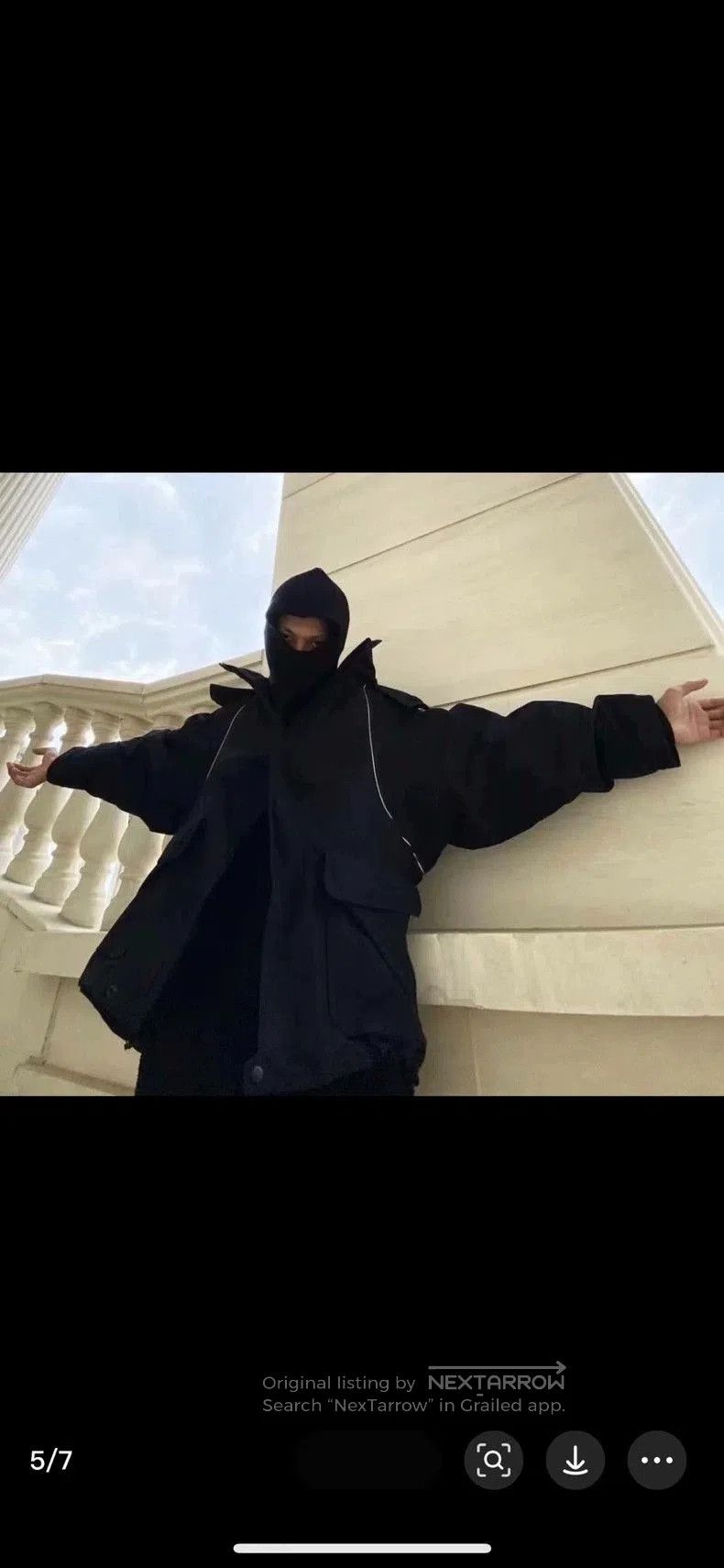 Balenciaga balenciaga black hooded parka jacket. Size US L / EU 52-54 / 3 - 6 Thumbnail