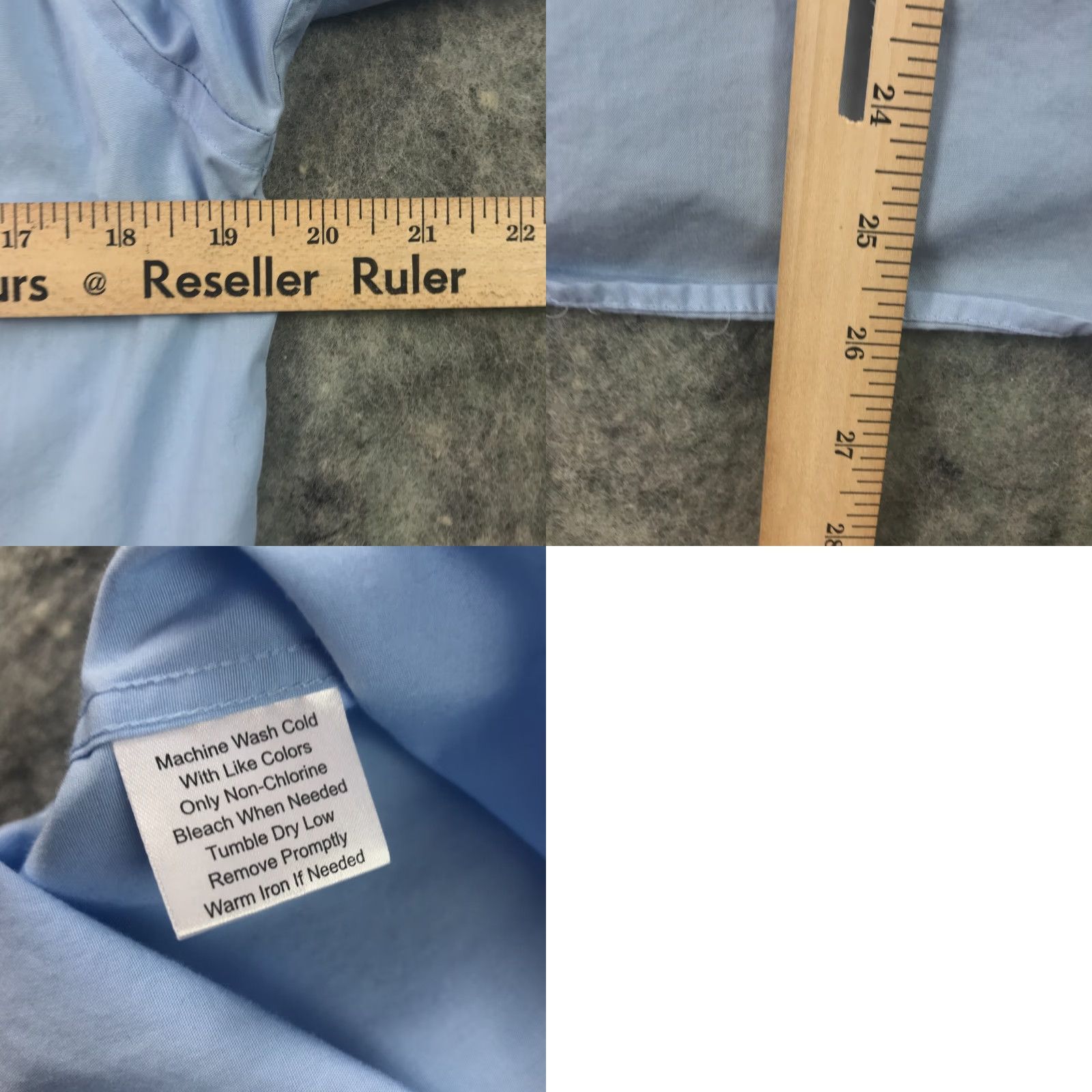 Joseph Joseph & Feiss Shirt Mens Size 18 Blue Button-Up Long Sleeve Cotton Blend Size US XXL / EU 58 / 5 - 8 Thumbnail
