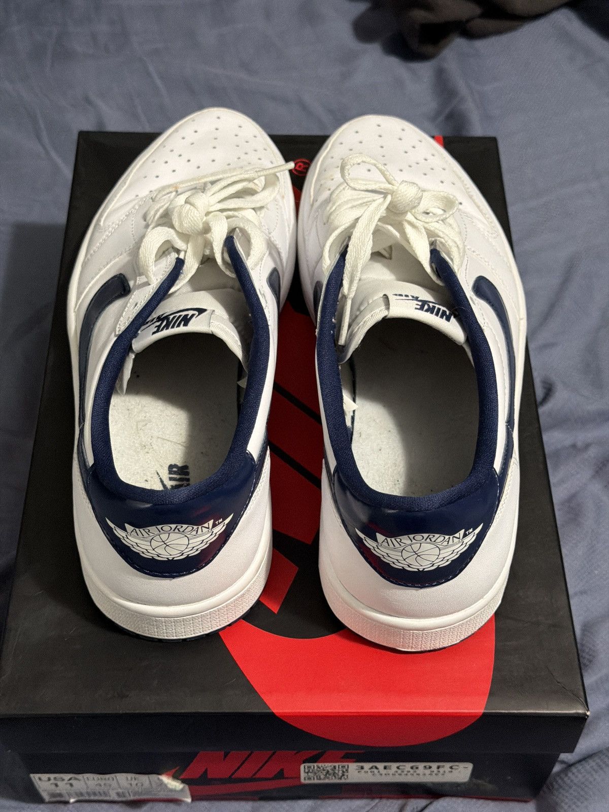 Jordan Brand Nike Air Jordan 1 Low '85 "Metallic Navy" Size US 11 / EU 44 - 4 Thumbnail