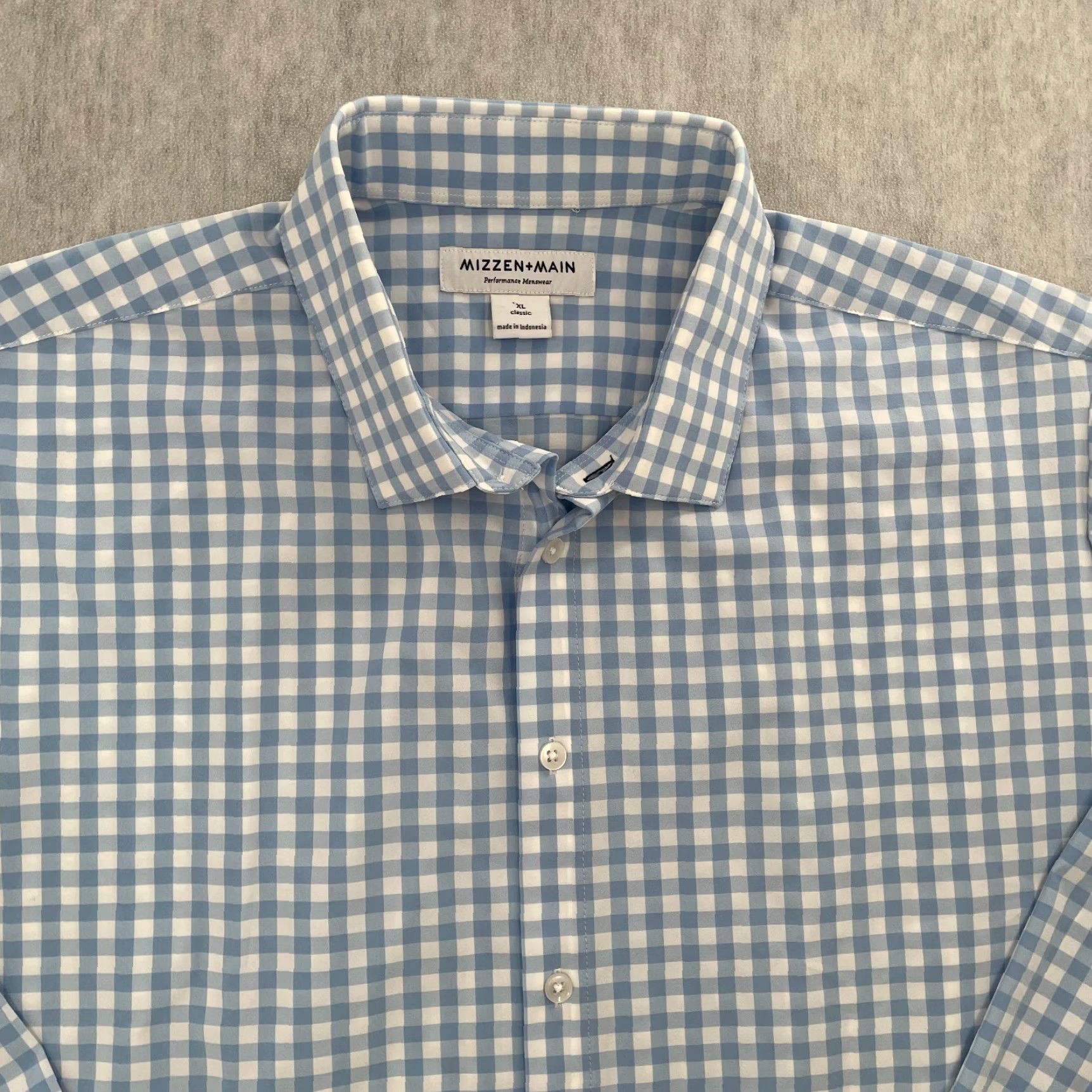 Mizzen+Main VINTAGE Mizzen+Main Shirt Men’s XL Blue Checkered Button-Up Performance Casual Size US XL / EU 56 / 4 - 3 Thumbnail