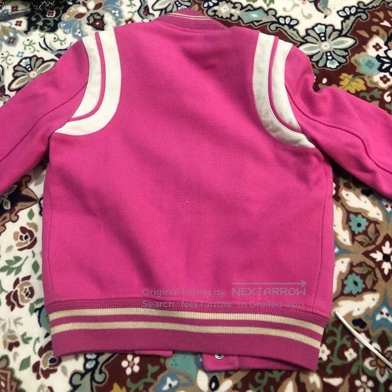 Saint Laurent Paris Saint Laurent Paris Pink patchwork baseball jacket. Size US XS / EU 42 / 0 - 3 Thumbnail