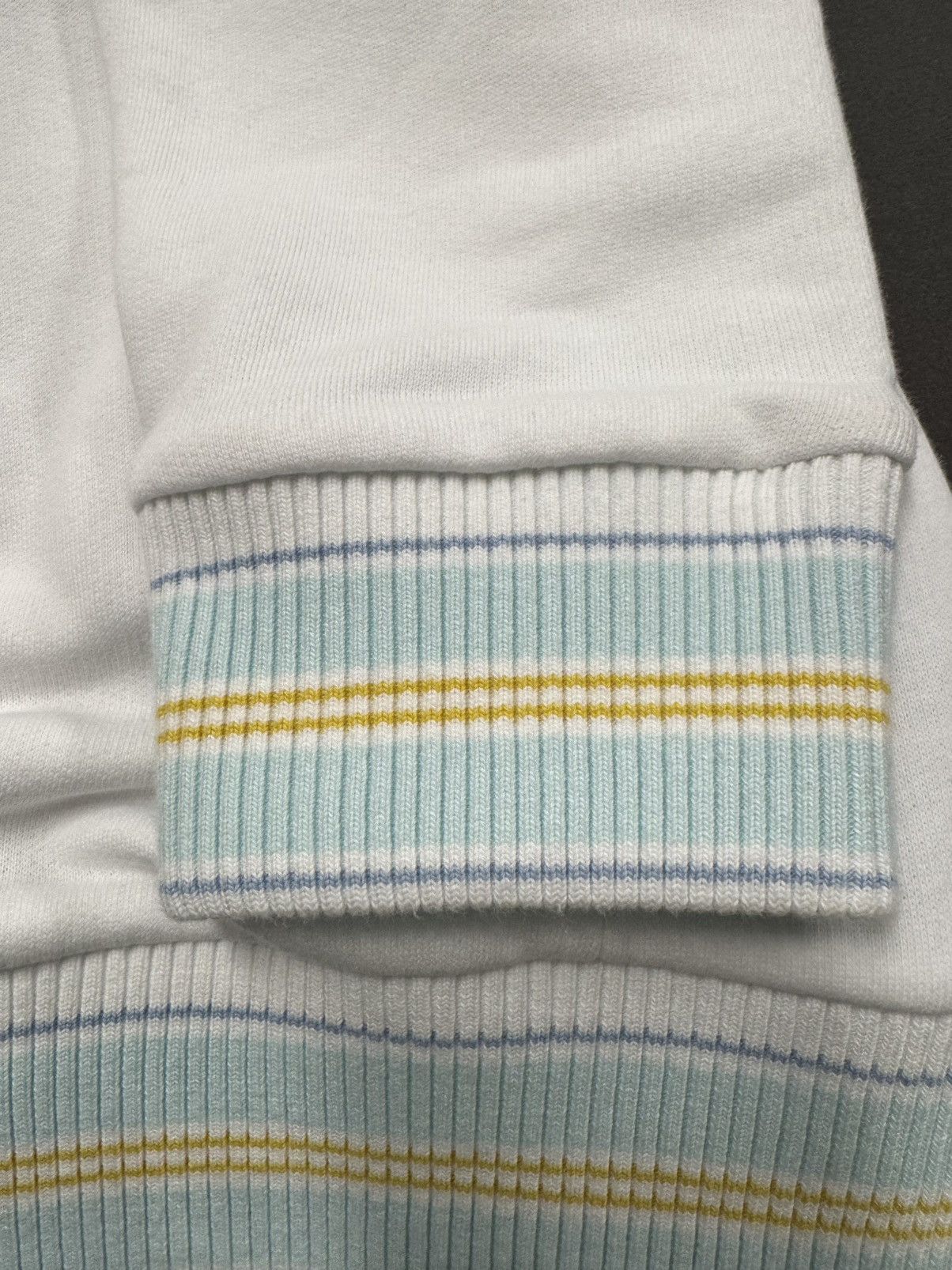 Balmain NWT Tennis Racket Embroidery Striped Sweatshirt - WHITE, L Size US L / EU 52-54 / 3 - 11 Thumbnail