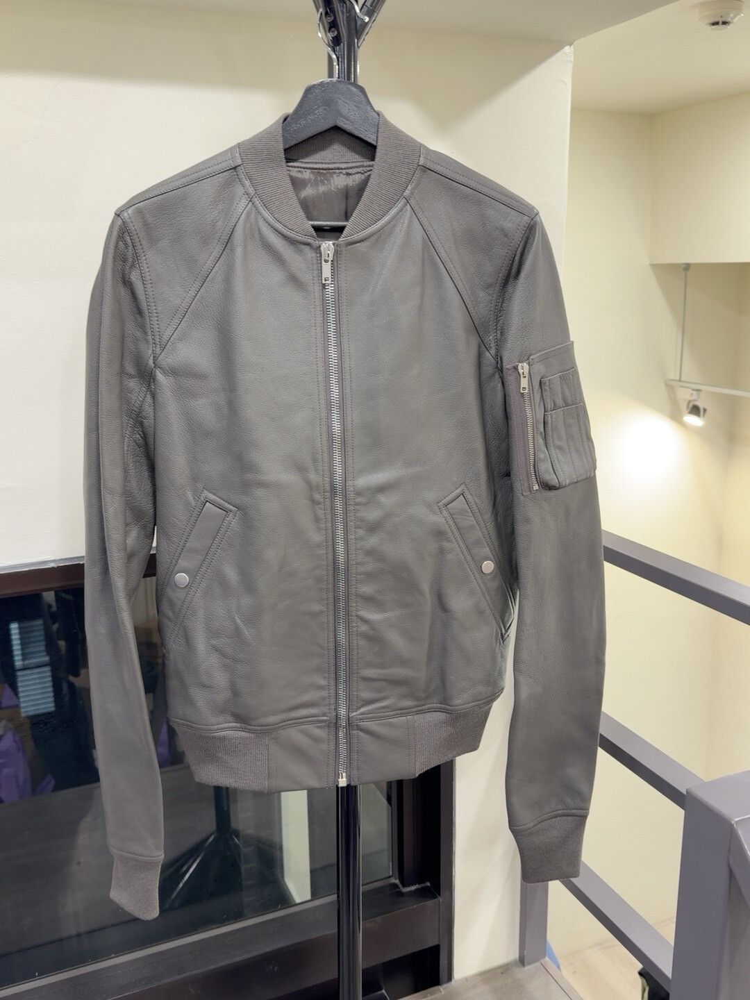 Rick Owens Rick Owens Leather Pilot Jacket Size US S / EU 44-46 / 1 - 1 Thumbnail