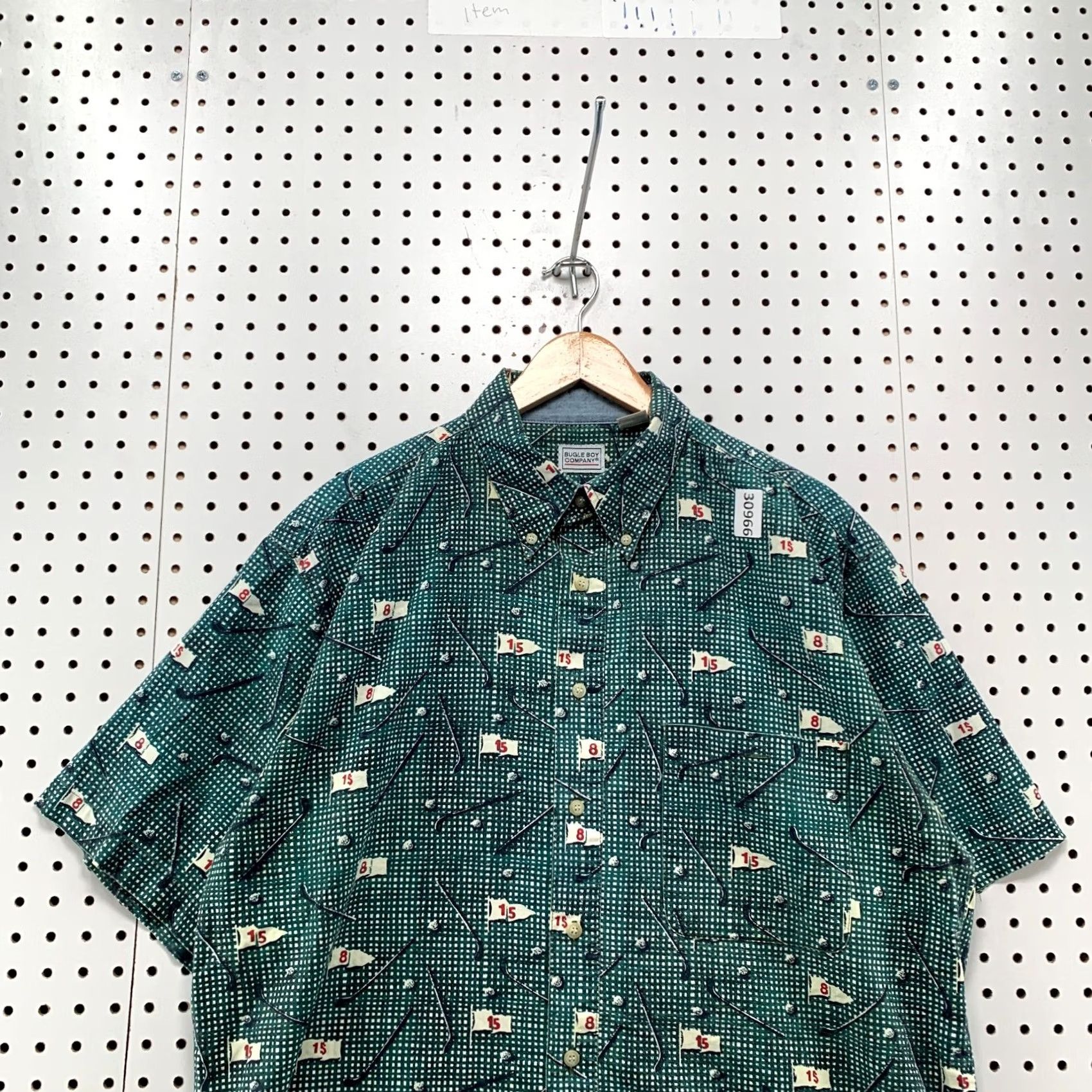 Bugle Boy VINTAGE Bugle Boy SHirt Mens Large GOLF All Over Print AOP Button Down 24X31 Size US L / EU 52-54 / 3 - 5 Thumbnail