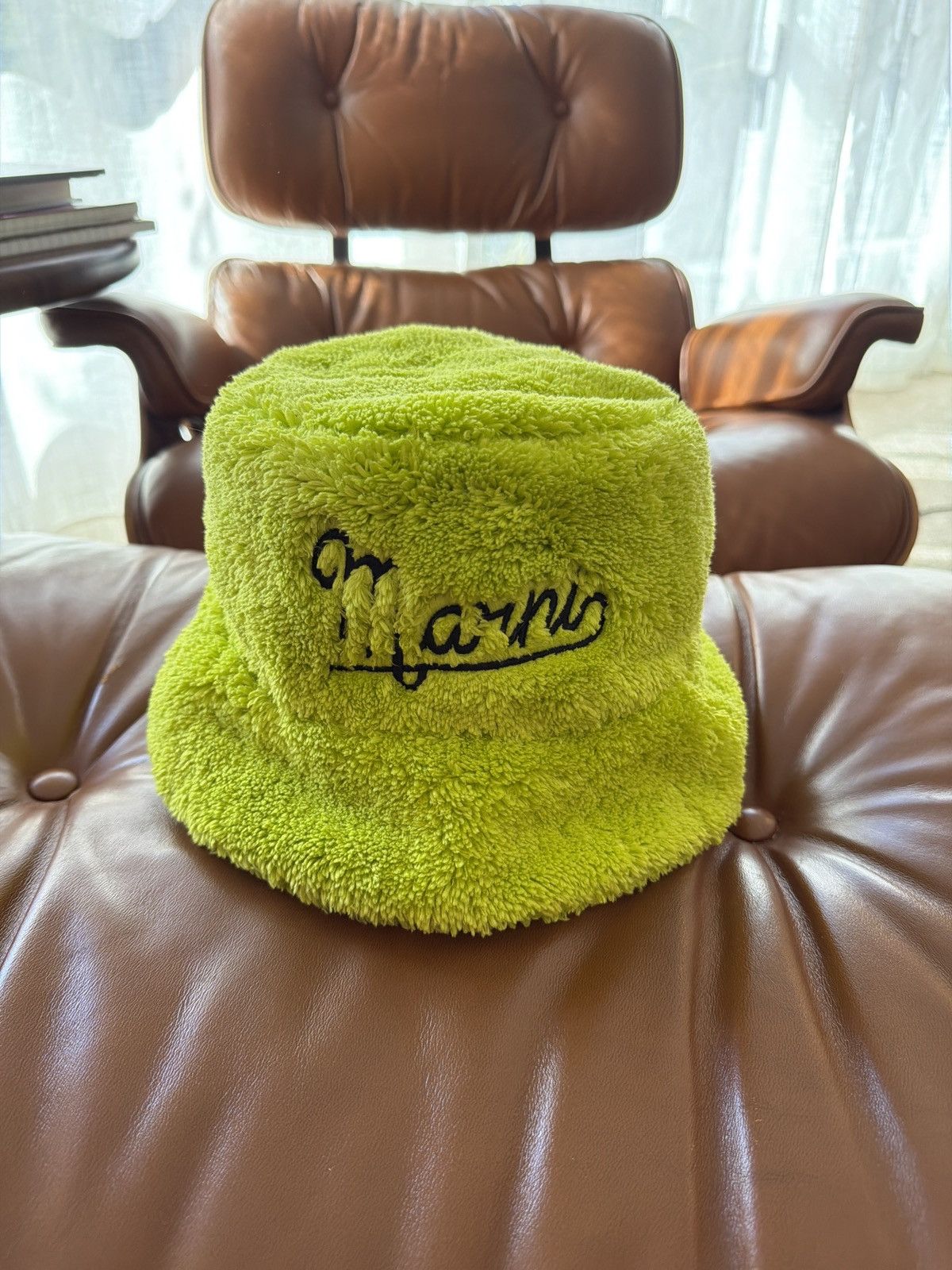 Marni Marni Shearling Bucket Hat - Green Size ONE SIZE - 1 Thumbnail