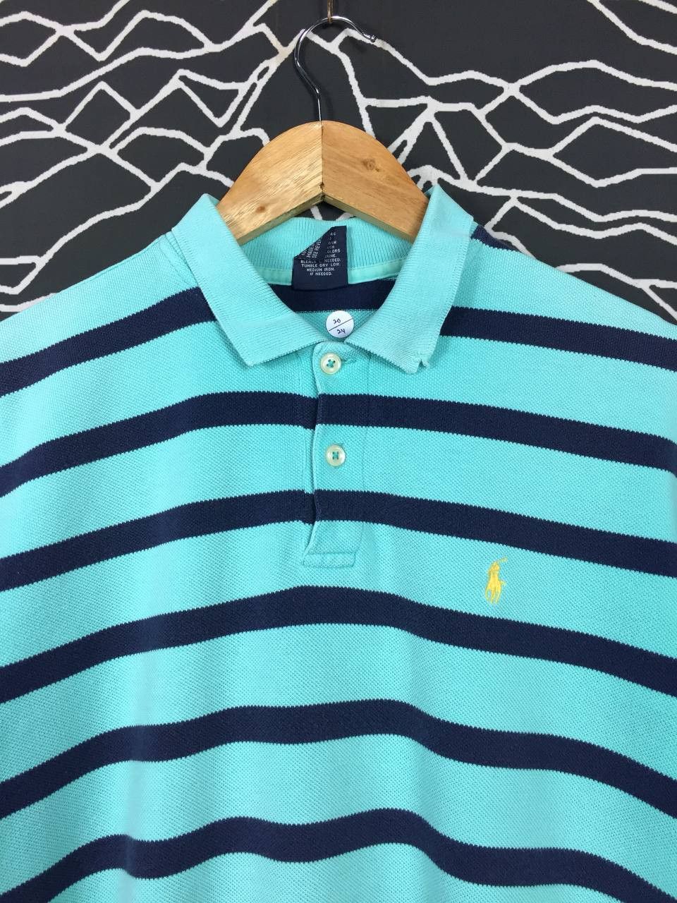Polo Ralph Lauren × Vintage Vtg Polo Ralph Lauren Small Pony Striped Polo Tee Size US M / EU 48-50 / 2 - 3 Thumbnail