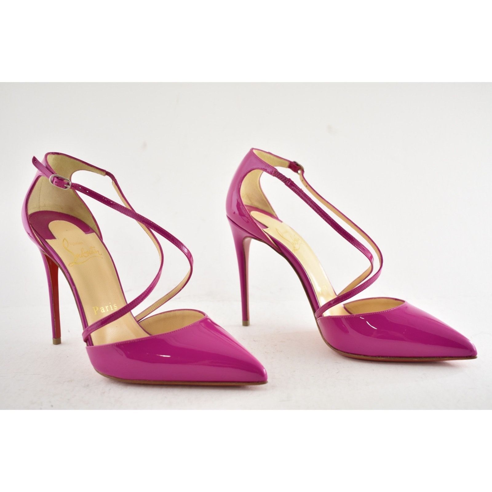 Christian Louboutin Christian Louboutin Cross Blake 100 Patent Indian Rose Size US 6.5 / IT 36.5 - 4 Thumbnail