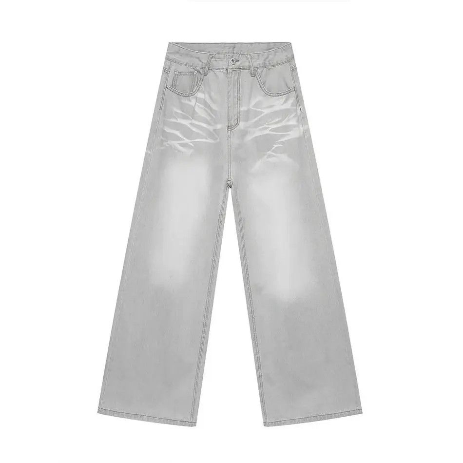 Japanese Brand Retro straight cat whisker wide leg jeans Size US 32 / EU 48 - 5 Thumbnail