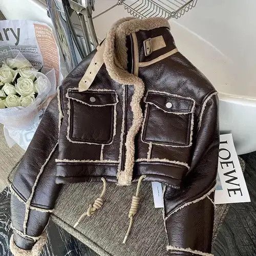 Japanese Brand Jack Black Lambswool Jacket Winter Thickened Plus Size ONE SIZE - 2 Thumbnail