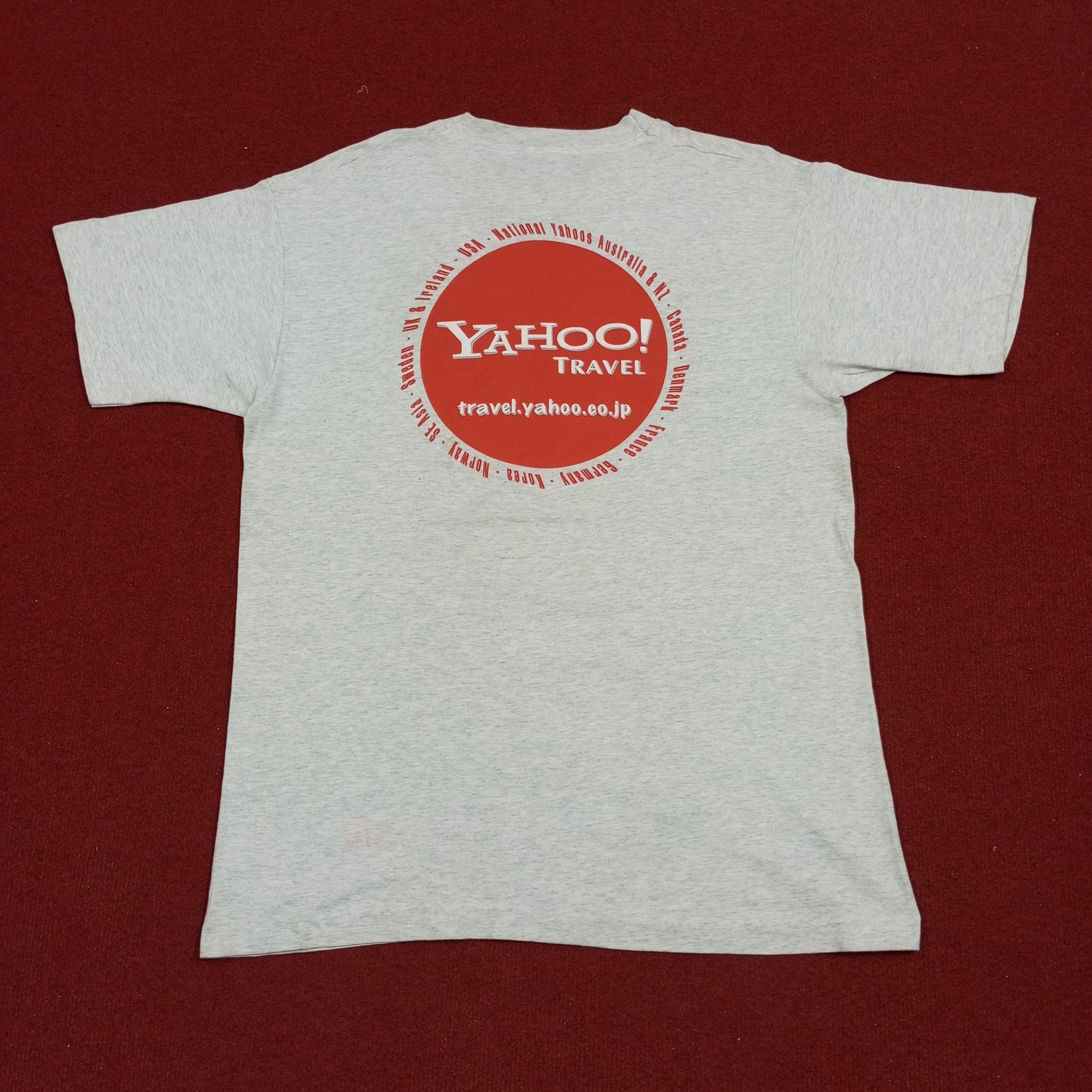 Yahoo Travel Backprint Promo Style Vintage Tshirt