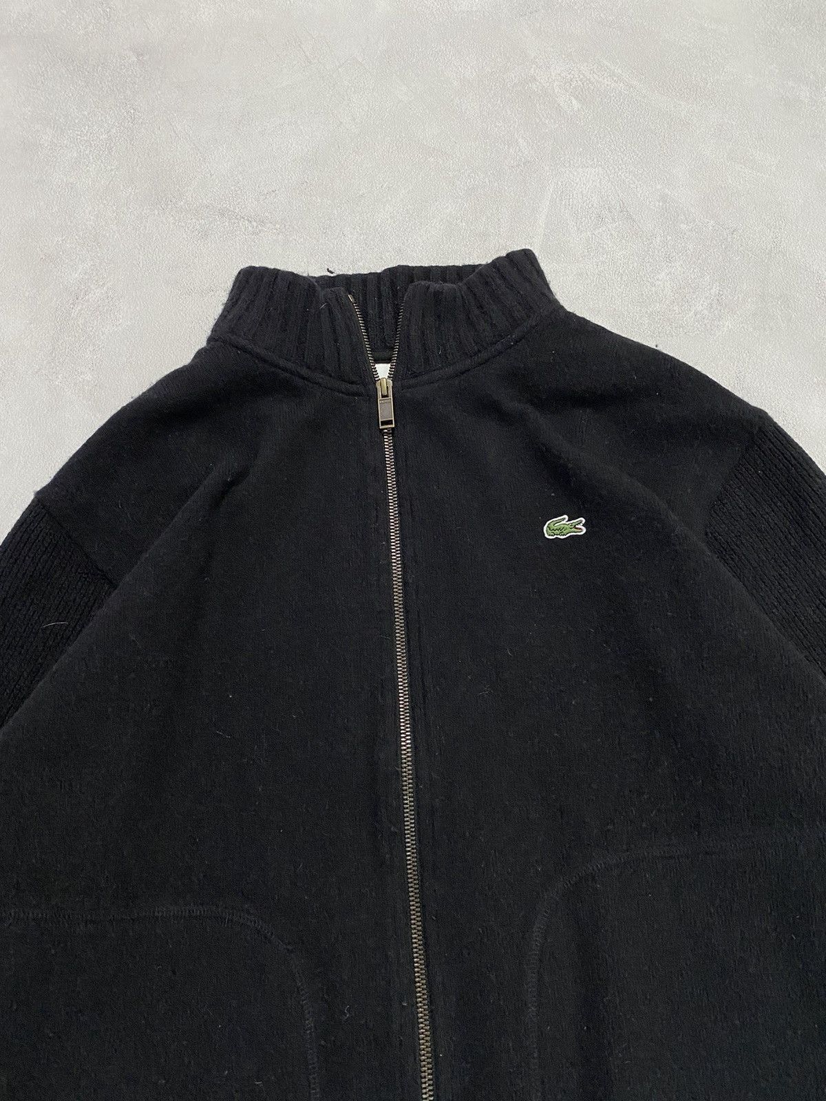 Lacoste 🥵 Vintage 90s Zip Up Sweater LACOSTE WOOL Mini Logo CASUAL Size US L / EU 52-54 / 3 - 2 Thumbnail