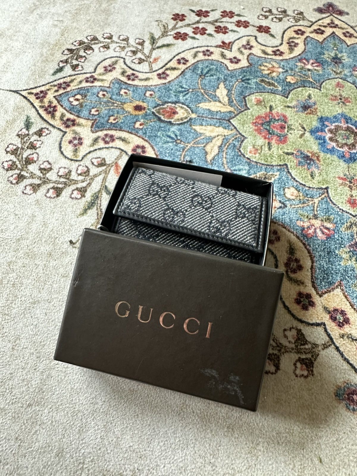 Gucci New Gucci P. Chiavi Keychain Case Denim GG Size ONE SIZE - 15 Thumbnail