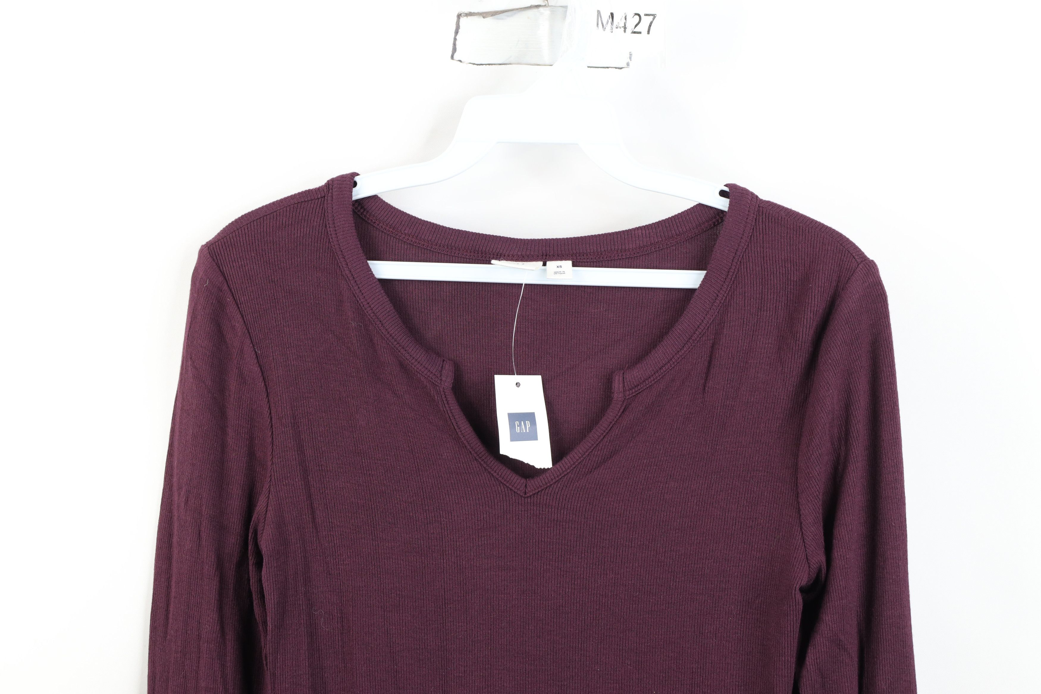 Gap Deadstock Vintage Y2K Gap Thermal Ribbed Knit T-Shirt Size XS / US 0-2 / IT 36-38 - 2 Thumbnail
