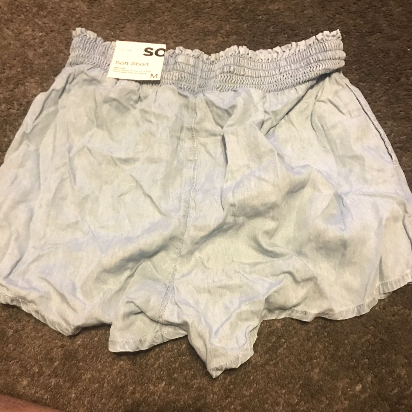 Vintage SO High Rise Soft Shortie Women Size M Blue NEW Size 32" / US 10 / IT 46 - 5 Thumbnail