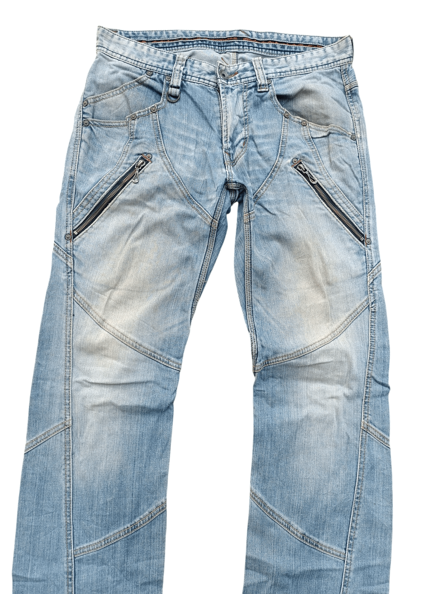 Japanese Brand Nicole Club For Men Multi Pocket Flared Jeans Size US 30 / EU 46 - 9 Thumbnail