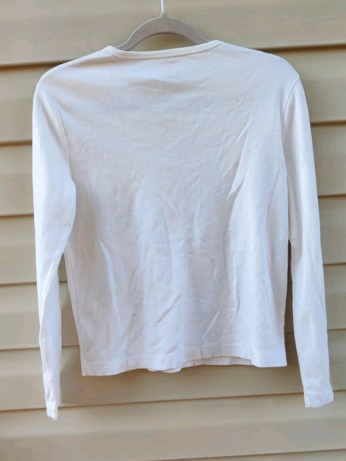 Jones New York Jones New York Womens Long Slv White Tshirt Top Small S Wint Size S / US 4 / IT 40 - 4 Thumbnail