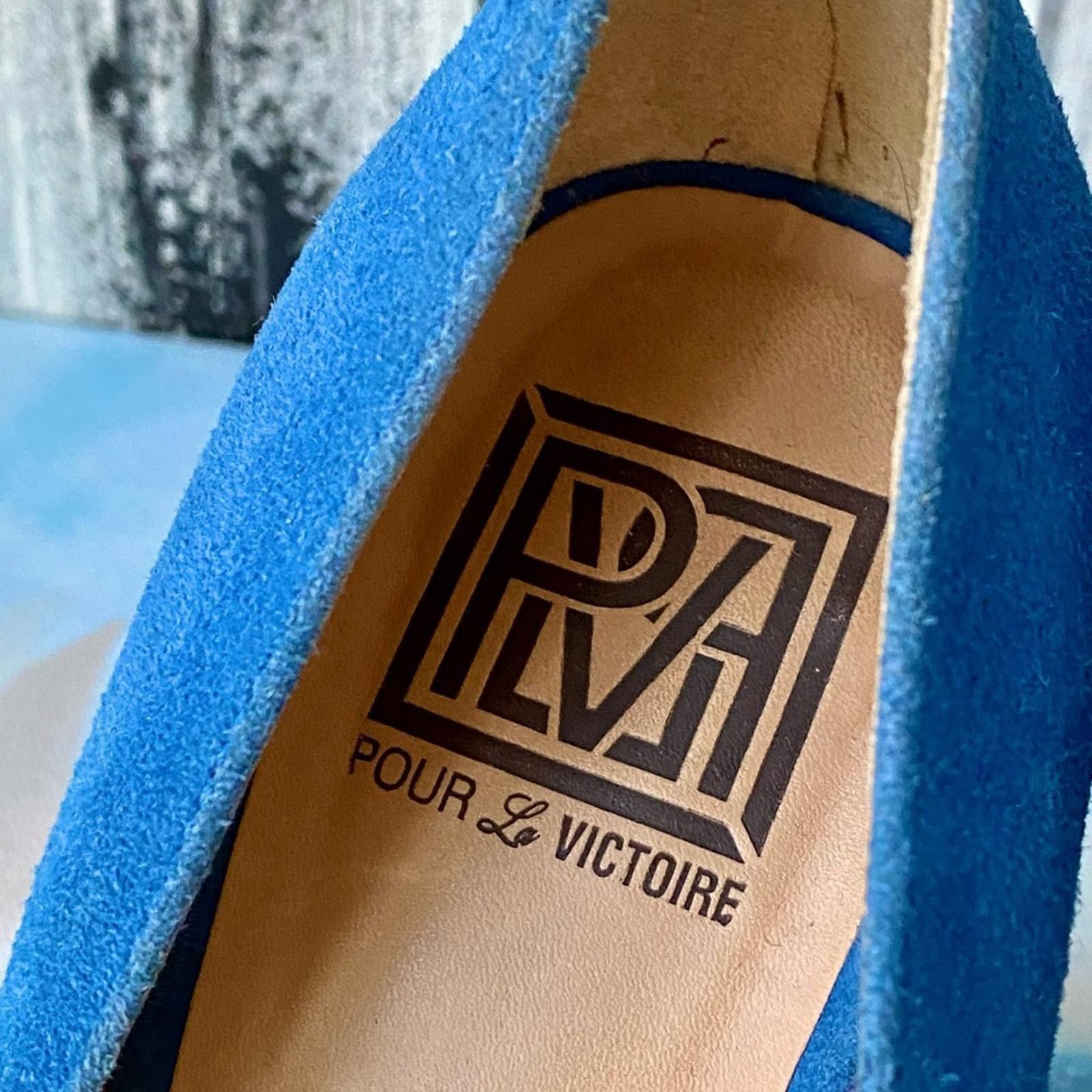 Other Pour La Victoire Blue Suede Heels Pointed Toe 9.5 Size US 9.5 / IT 39.5 - 3 Thumbnail