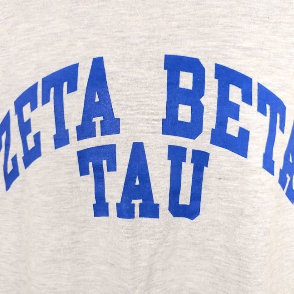 Vintage VINTAGE Zeta Beta Tau T Shirt Mens Size Large Gray 90s Jewish Fraternity MADE IN USA Size US L / EU 52-54 / 3 - 3 Thumbnail