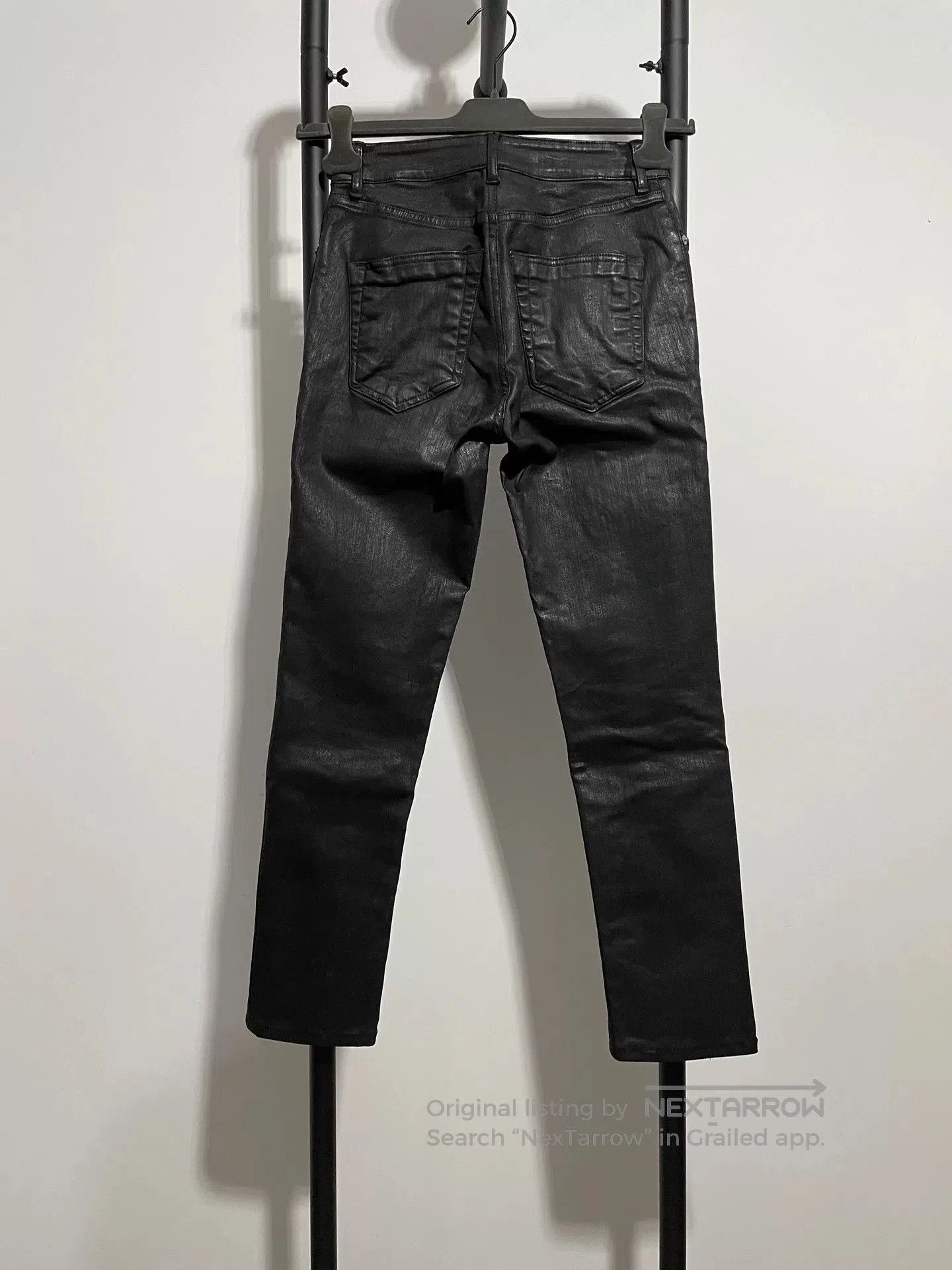 Rick Owens rick owens black waxed long pants. Size US 30 / EU 46 - 2 Thumbnail