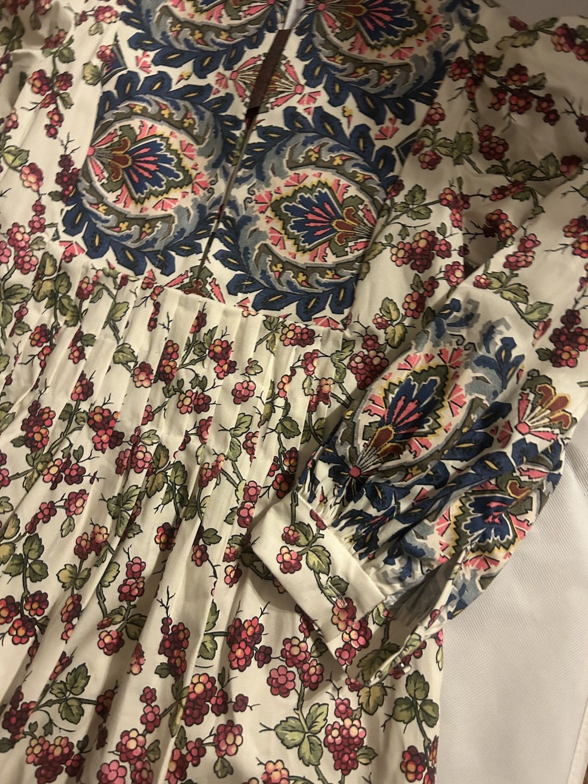 Etro ETRO Flower-print cotton-blend poplin Midi Dress MSRP $2450 Size XS / US 0-2 / IT 36-38 - 7 Thumbnail