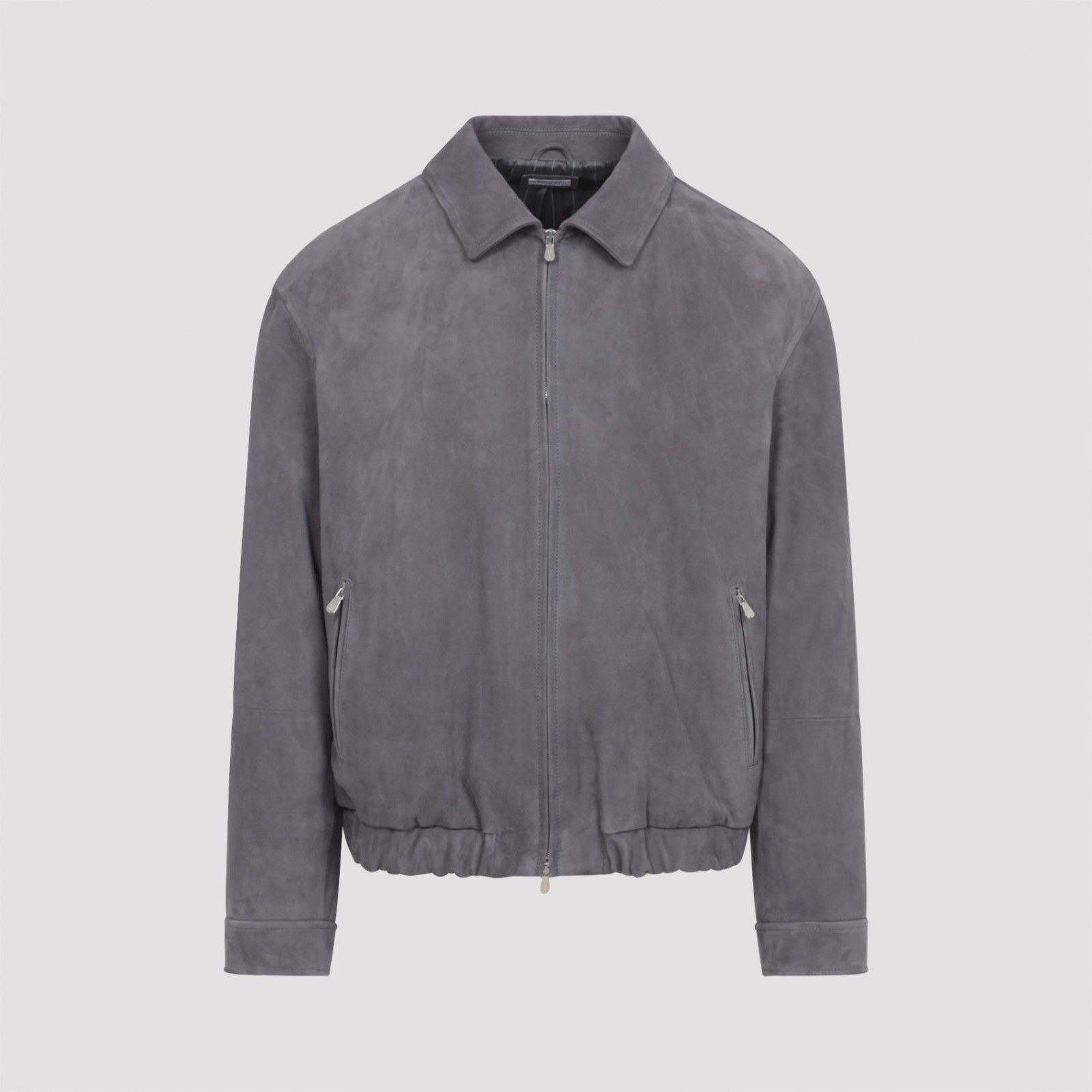 Brunello Cucinelli BRUNELLO CUCINELLI Gray Suede Jacket New & Authentic (Men's Size US M / EU 48-50 / 2 - 1 Thumbnail