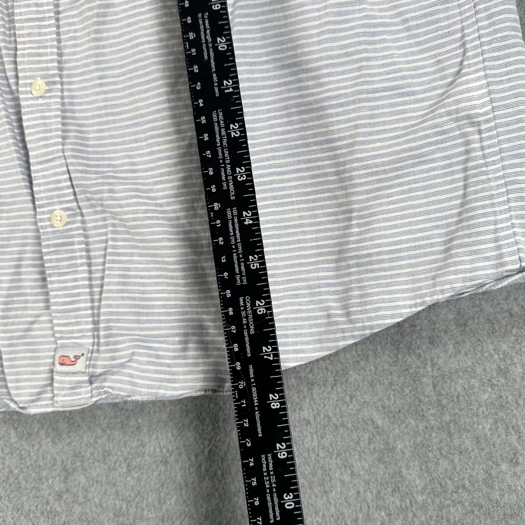 Vineyard Vines Vineyard Vines Slim Fit Cooper Shirt Mens L Blue Striped Button Up Stretch I Cotton Linen Spandex Size US L / EU 52-54 / 3 - 7 Thumbnail